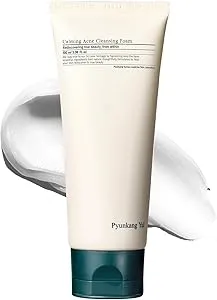 [PKY] Pyunkang Yul Calming Acne Cleansing Foam - Refreshing Facial Wash with AHA & Witch Hazel, Rapid Moisture Replenishment, Korean Skin Care (3.4 Fl. Oz, 100ml)