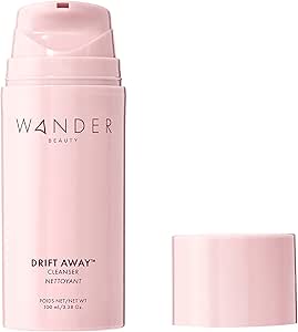 Wander Beauty Drift Away Face Cleanser - Reviving Foaming Cleanser Gently Removes Makeup & Impurities - Antioxidant-Rich Anti Aging Face Wash With Guava, Acai & Sea Kelp - Non-Stripping Creamy Formula