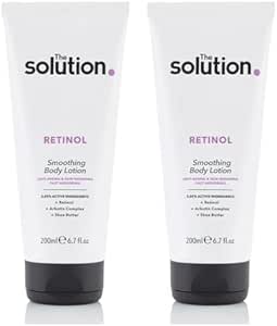 The Solution Retinol Smoothing Body Lotion (200ml). Retinol Cream with Shea Butter, Renewing Retinol Body Cream, Night Moisturiser, Day Cream for Body, Vegan & Cruelty Free Retinol Moisturiser