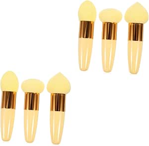 POPETPOP 2sets Cosmetic Makeup Pen Travel Makeup Pens Women Sponges Brush Puff 3pcs*2