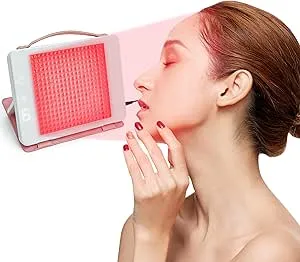 Elitzia Red Light Therapy Lamp Beauty Panel 7 Color Skincare Solution for Anti-Aging Tightening Radiant Skin Care Beauty Machine ETLB389 (Pink)