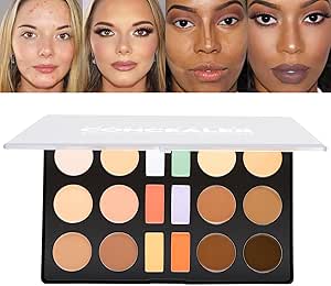 Color Correcting Cream | 18 Colors Makeup Color Highlight Cream | Lasting Long Beauty Contour Palette For Dating, Traveling, Business Trip