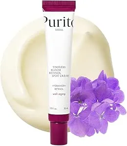 PURITO SEOUL Timeless Bloom Retinol Spot Cream, Korean Jeju Hydrangea, for Sensitive Skin, Retinol Cream, Wrinkle Reduction, Anti Aging Face Cream, K-Beauty, 30ml 1fl.oz