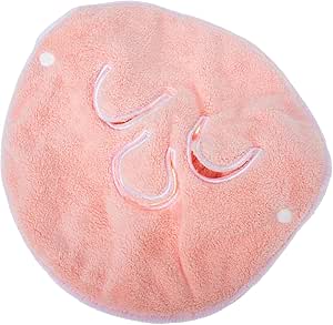 Housoutil Face Towel Mask Coral Fleece Facial Towel Soft Skin-friendly Face Beauty Care Mask Detachable Three-hole Band for Use Portable Comfortable Pink