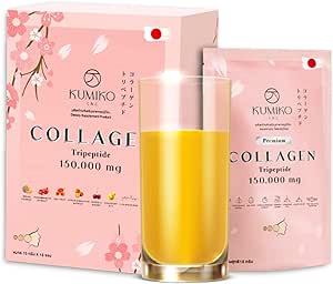 KUMIKO Collagen Tripeptide 150000mg Radiant Skin Natural Healthy Collagen Women Skin Care Nourishment Acne Blemishes Reduction Heals Dark Spot Organic Extract Supplement