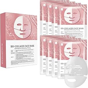 5PCS Collagen Face Mask Overnight, Bio Deep Collagen Mask, Collagen Face Masks, Bio Collagen Mask Overnight, Face Masks Beauty, Hydrating, Pore Minimizing, Firming, Brightening, Face Care